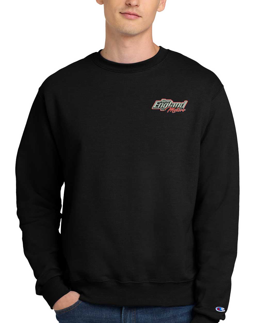New England Motors Embroidered Champion Crewneck Sweatshirt