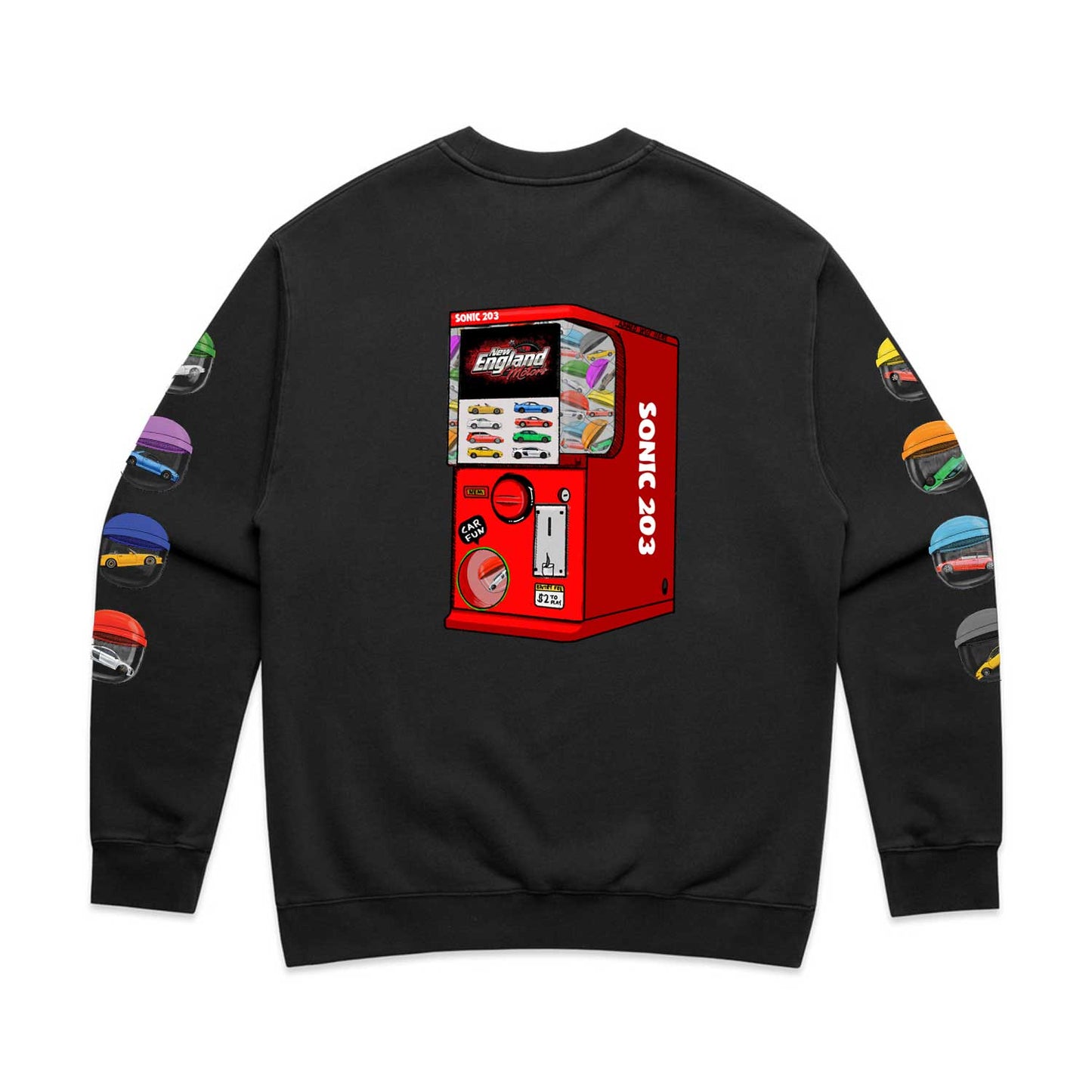 New England Motors - Sonic 203 Gachapon Faded Crewneck Sweatshirt